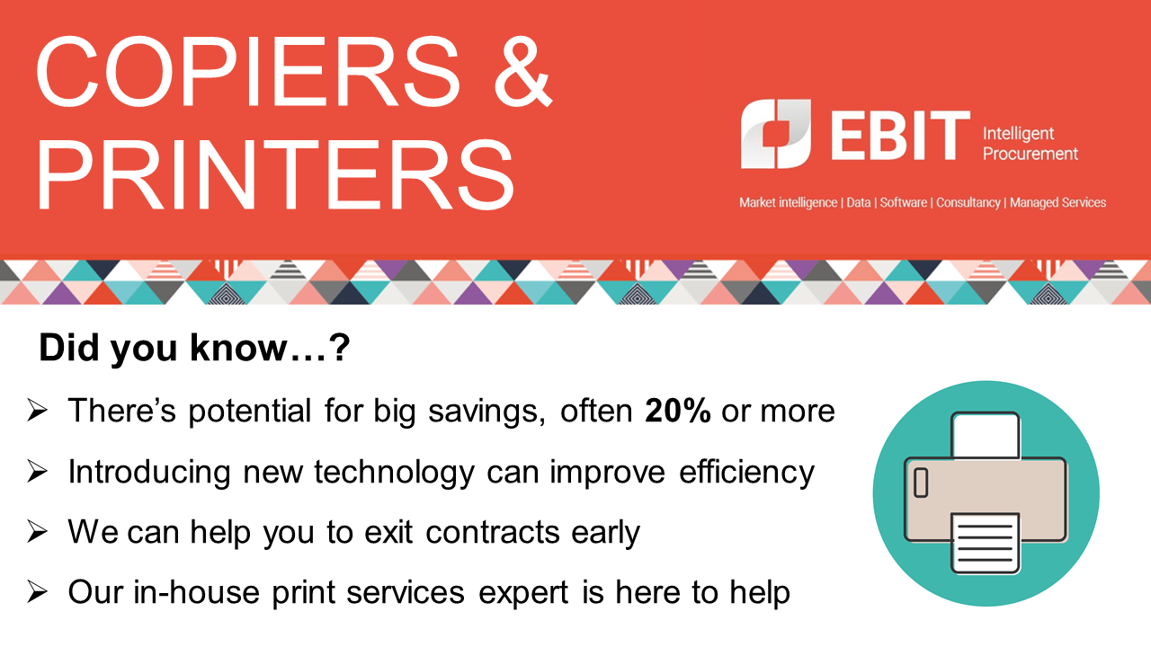 Copiers and printers. Image explains how businesses can save money on print.