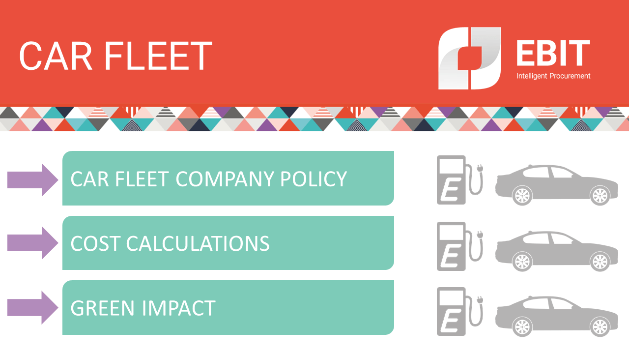 Car fleet. Car fleet company policy, cost calculations, green impact. 